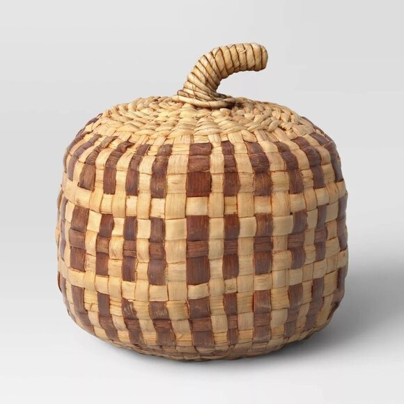 Threshold Medium Rounded Abaca Pumpkin - Target Halloween Fall Thanksgiving 2023 - Picture 1 of 7
